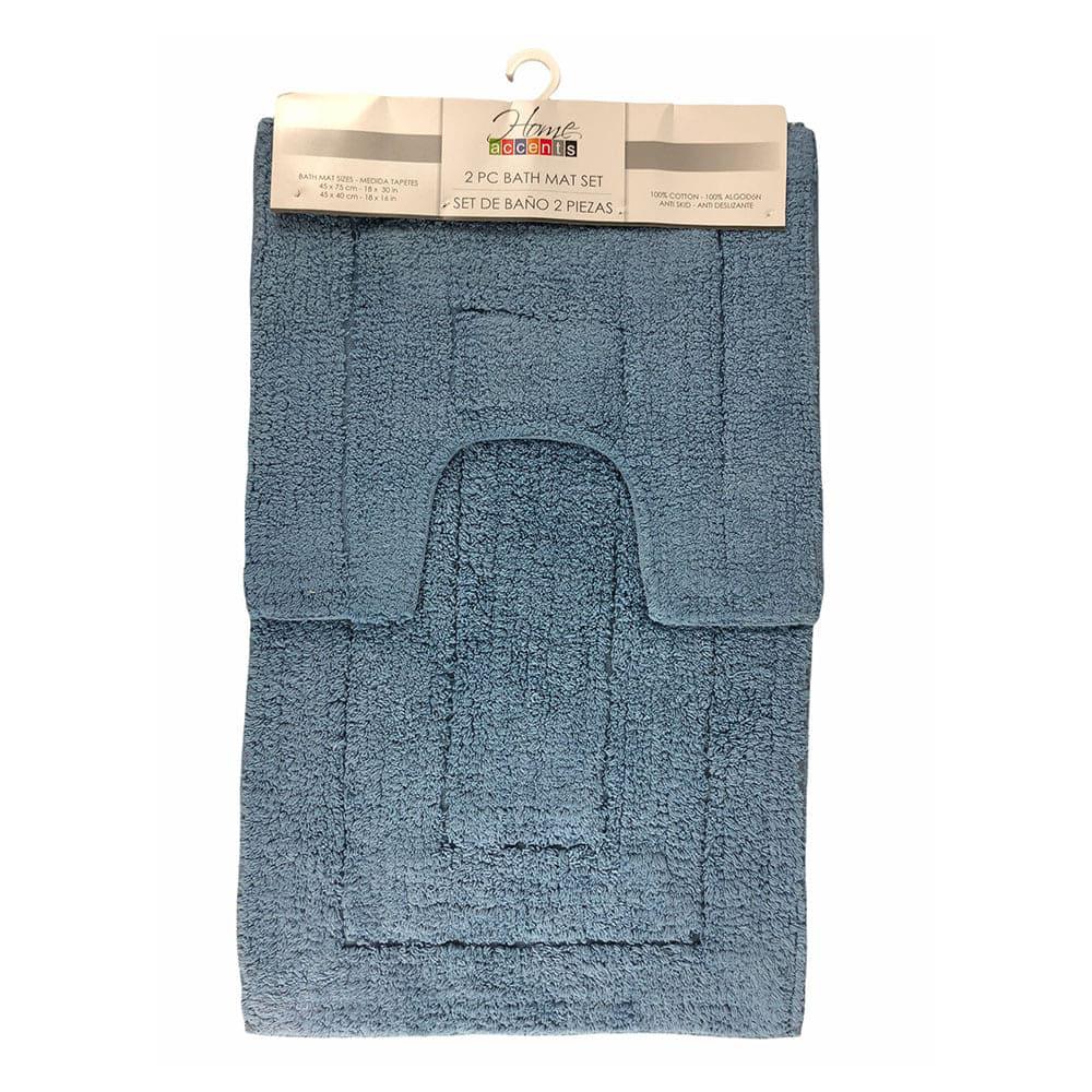 Alfombra de Baño Home Accents Set de 2 Piezas - Azul Claro