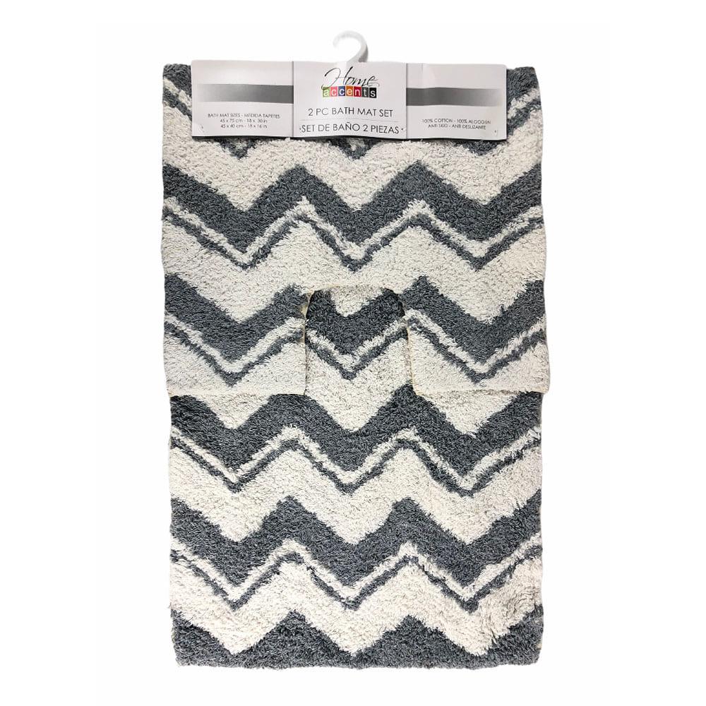 Alfombra de Baño Home Accents Set de 2 Piezas - Gris