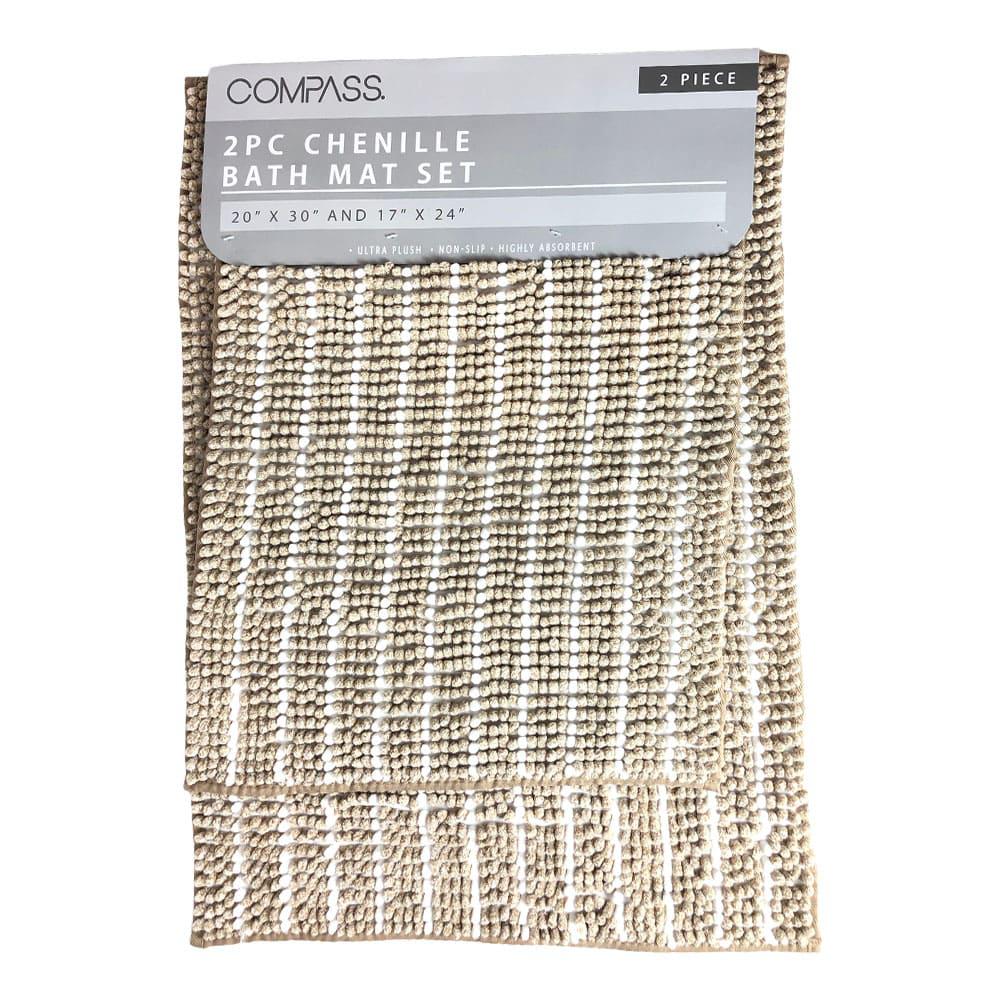 Alfombra Para Baño Compass Madison 2 Piezas - Camel