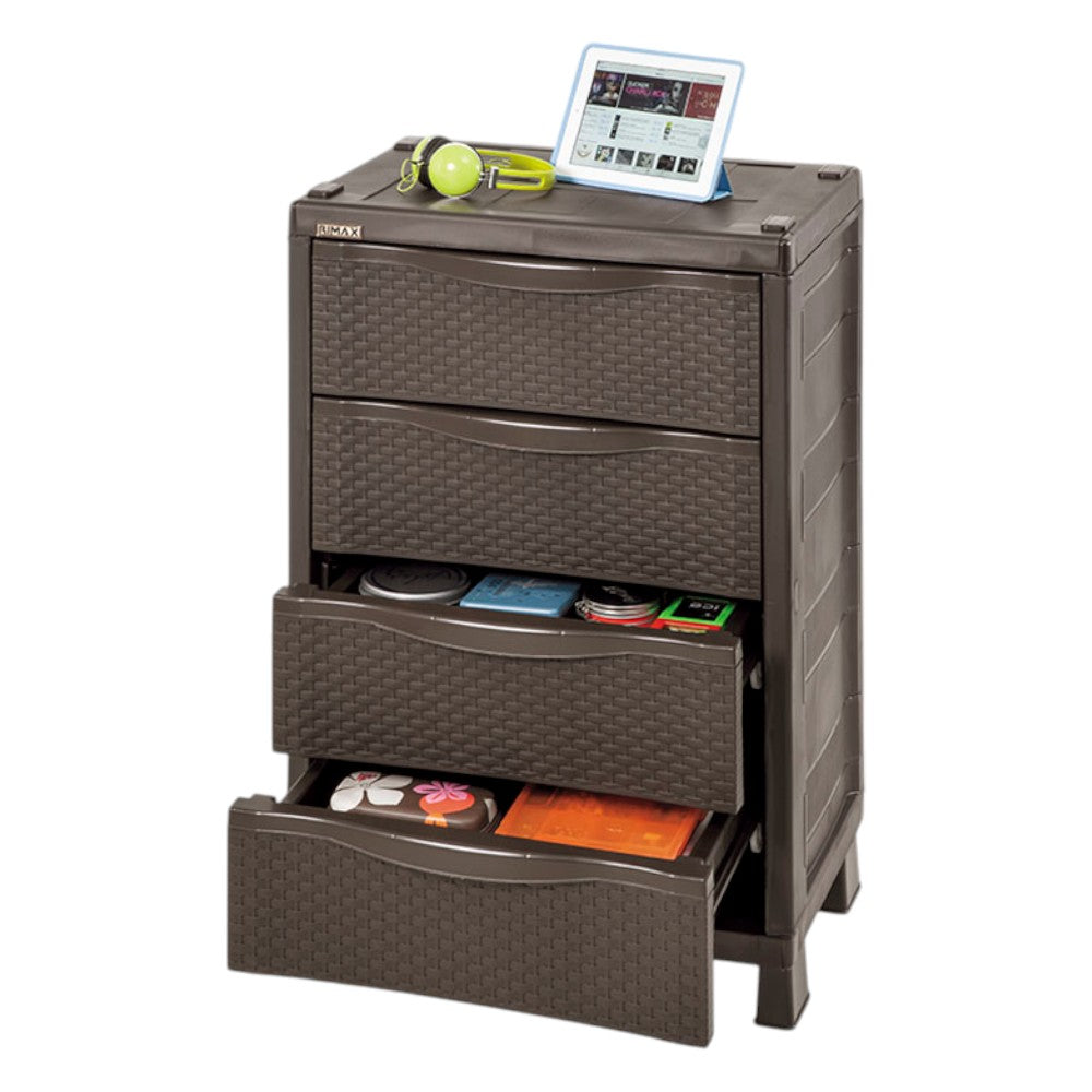 Armario Cajonero Rimax / Textura Rattan / Wengue