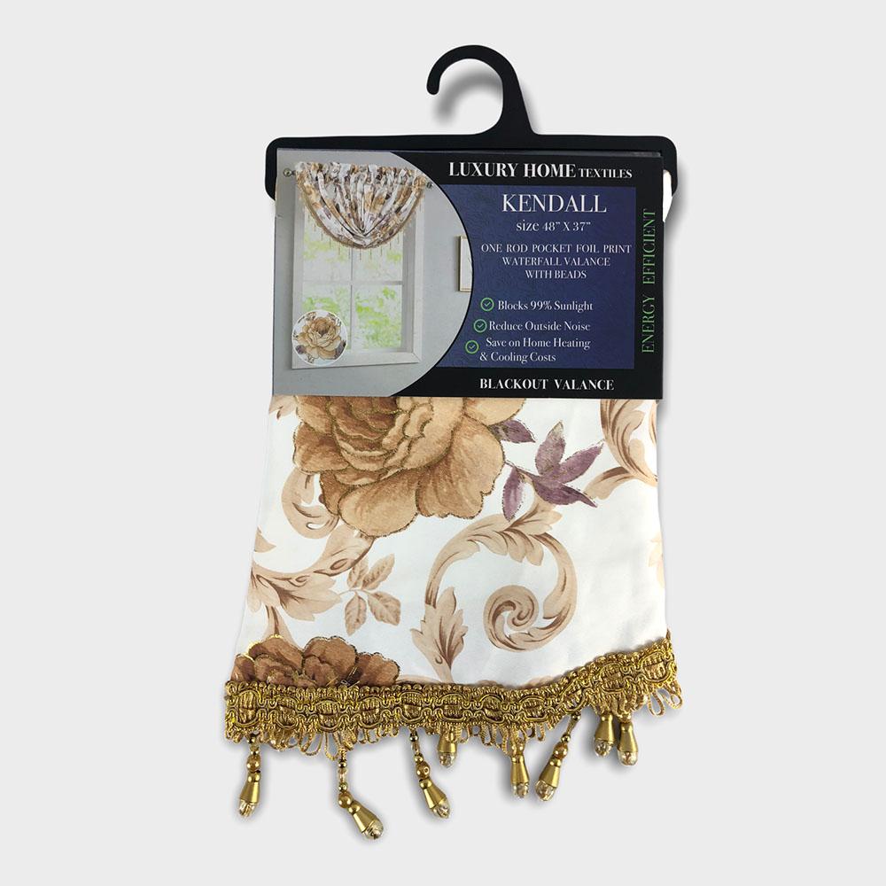 Cenefa Luxury Kendall Estampado de 48" x 37" - Dorado