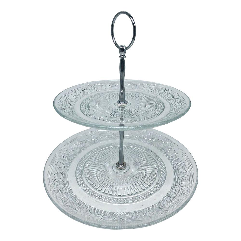 Porta Dulce Four Seasons de Vidrio 2 Niveles