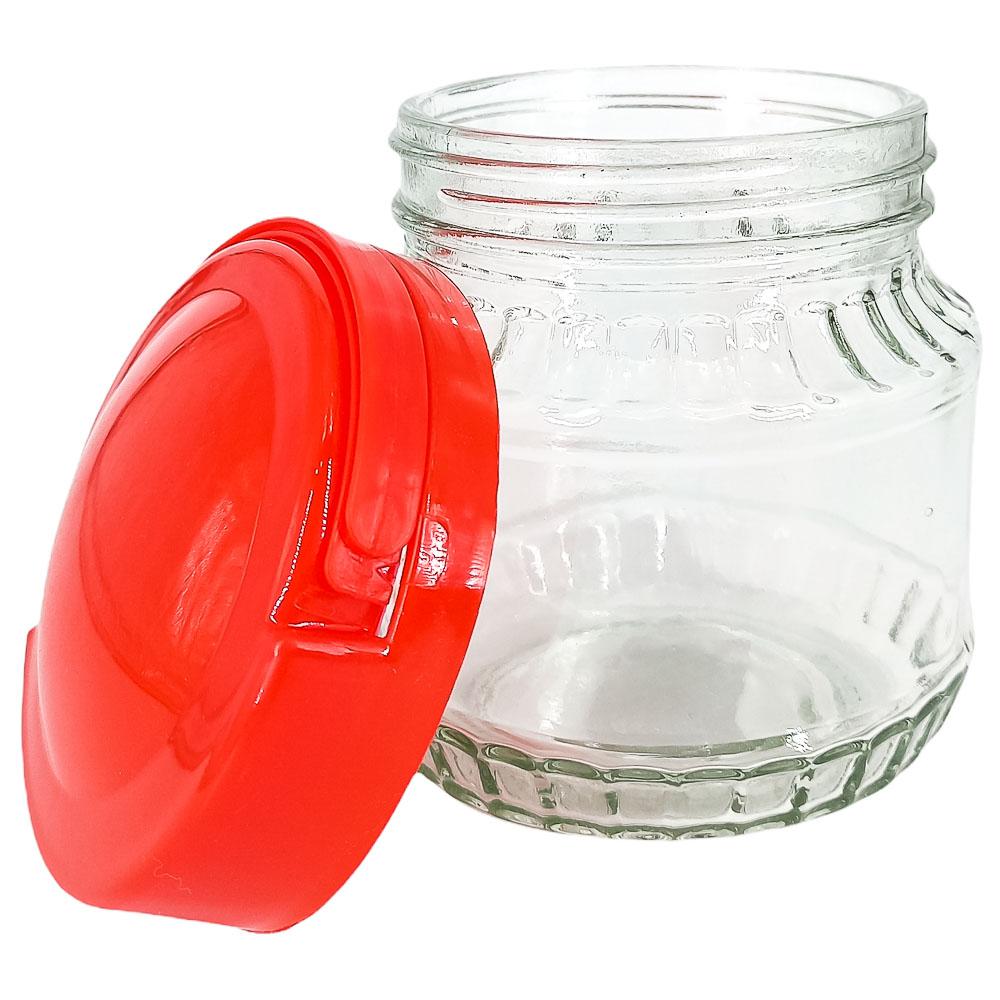 Canister Home Elegance de Vidrio 11.5 cm 4 Piezas