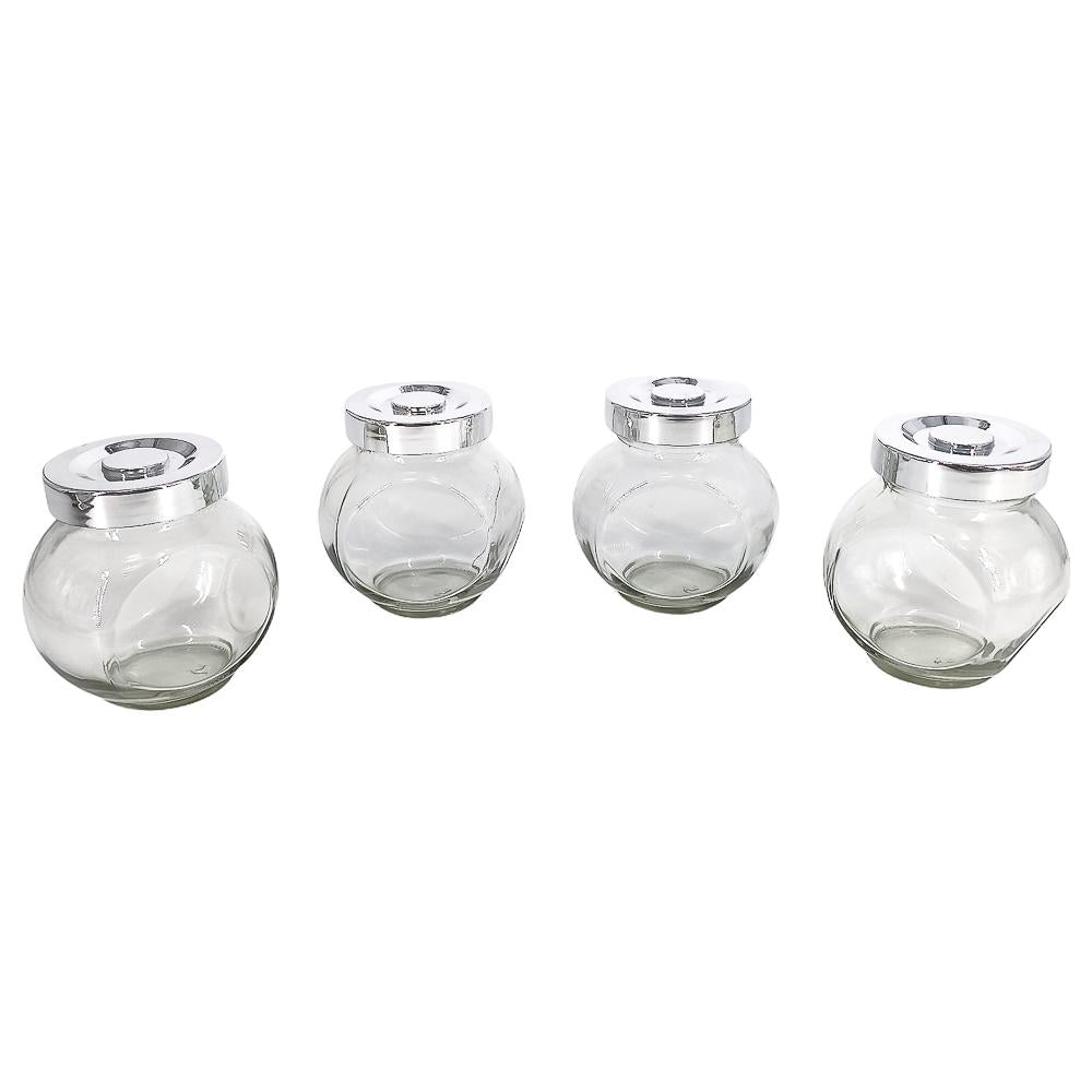 Canister Home Elegance de Vidrio 8.5 cm x 6 cm 4 Piezas