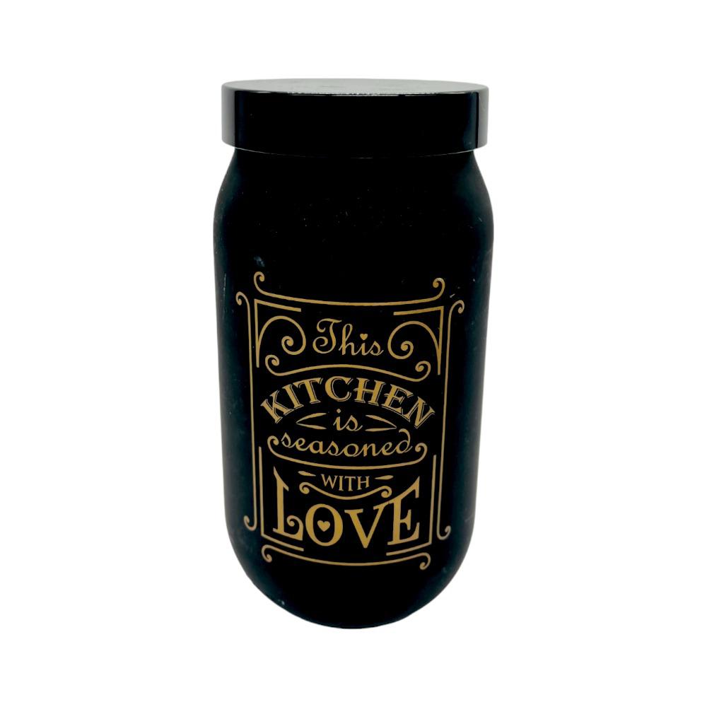 Canister Herevin De 34Oz Con Tapa Negro