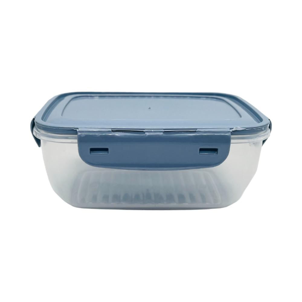 Envase Plástico Bager Plastik Rectangular Con Tapa/Mediano