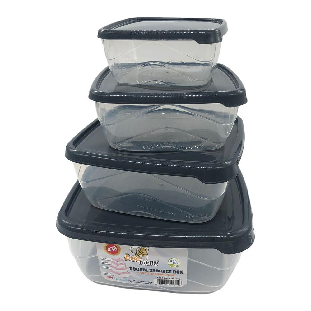 Set de Envases Plásticos Beehome 4 Piezas