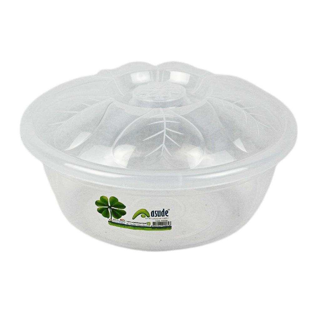 Envase Plástico Con Tapa Asude Plastik Redondo Transparente N°1