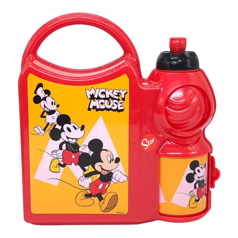 Lonchera Plástica Mickey Mouse Con Botella