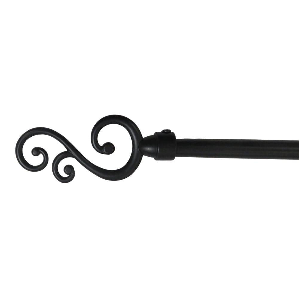Cornisa Home Accents de Metal - Negro - 28" - 48"