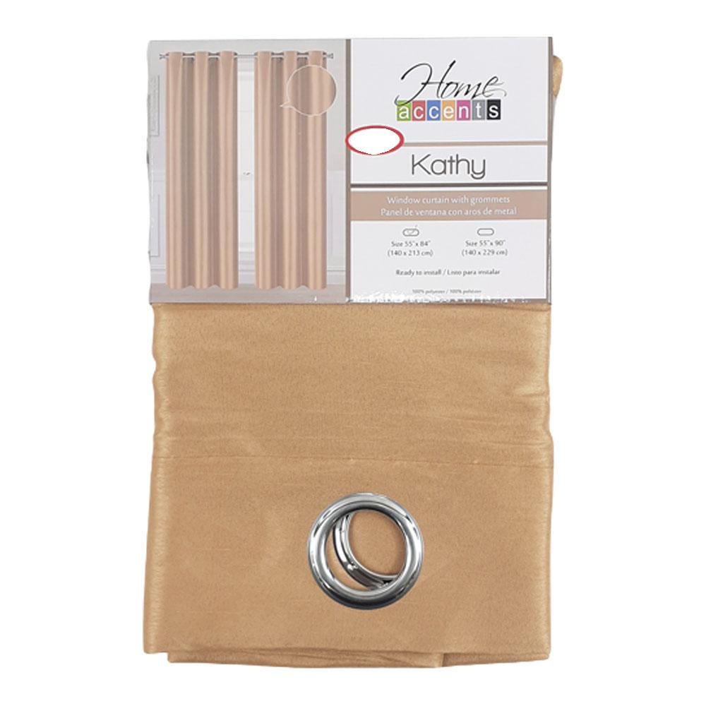 Cortina Home Accents Kathy Con Aros 55" x 84" - Dorado