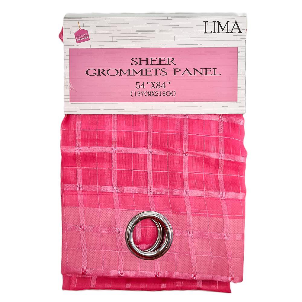 Cortina Lima Home Elegance Con Aros 54'' x 84'' - Rosa