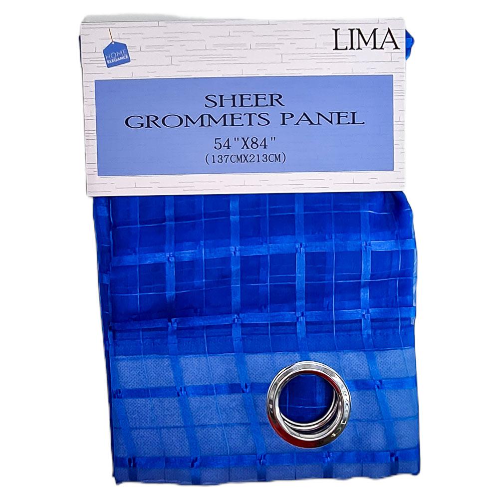 Cortina Lima Home Elegance Con Aros 54'' x 84'' - Azul