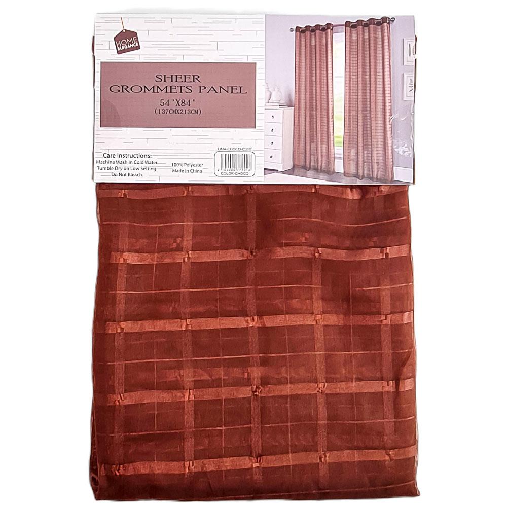 Cortina Lima Home Elegance Con Aros 54'' x 84'' - Chocolate