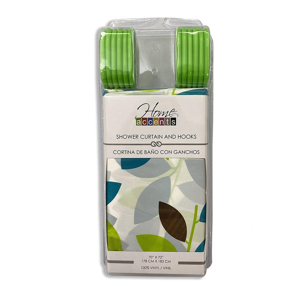 Cortina Para Baño Home Accents de Plástico Con Ganchos - Surtido