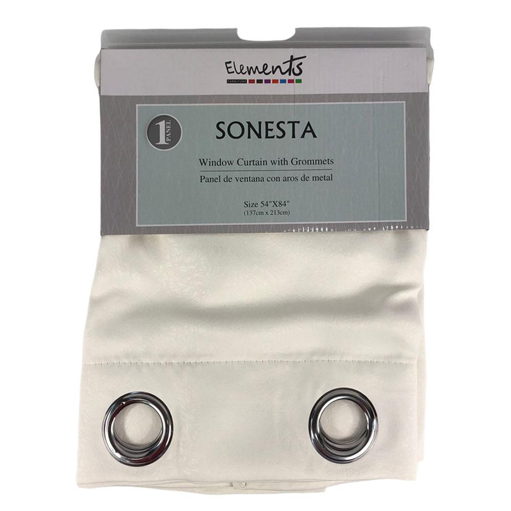 Cortina Elements Furniture Sonesta Con Aros 54" x 84" - Blanco