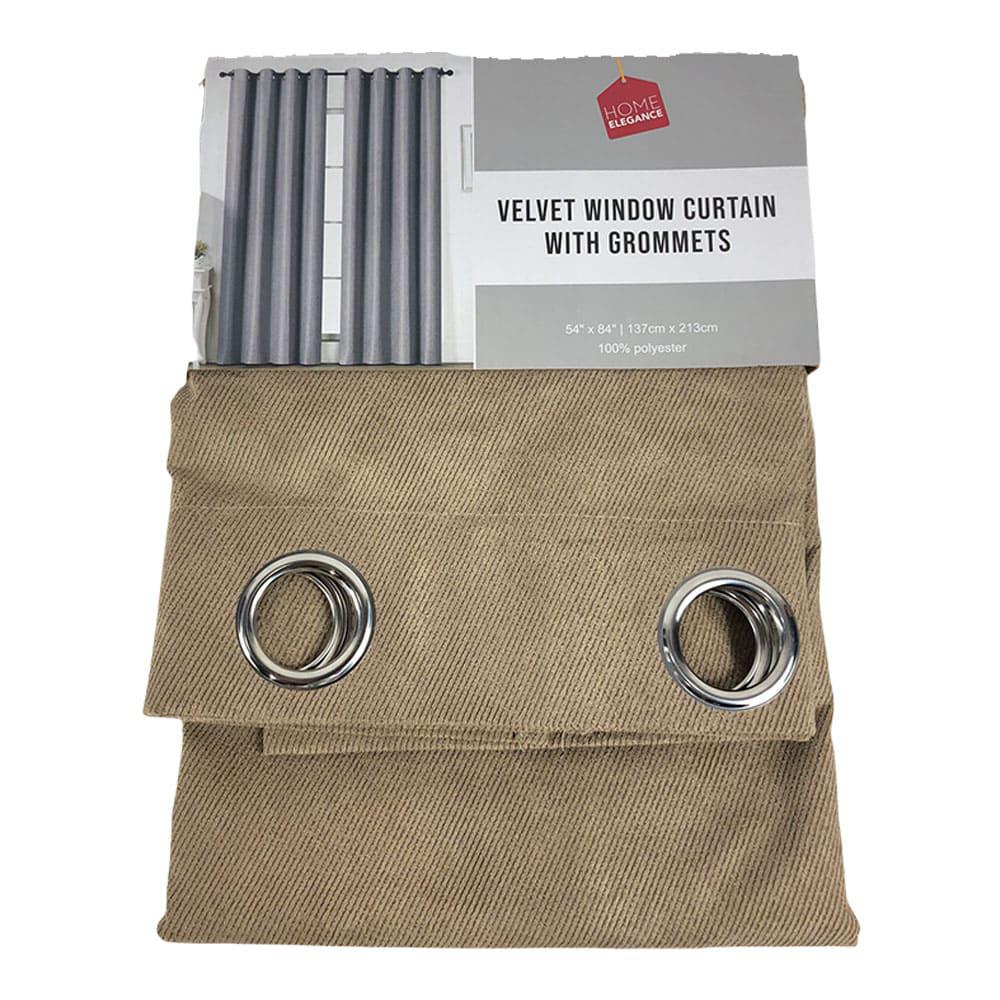 Cortina Home Elegance Velvet Con Aros 54" x 84"