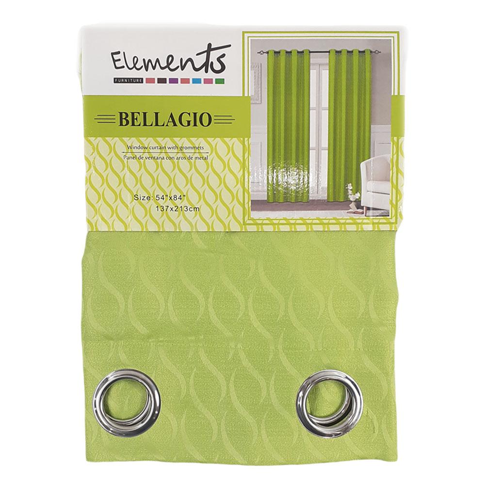 Cortina Elements Furniture Bellagio Con Aros de Metal 54" x 84" - Lima Claro