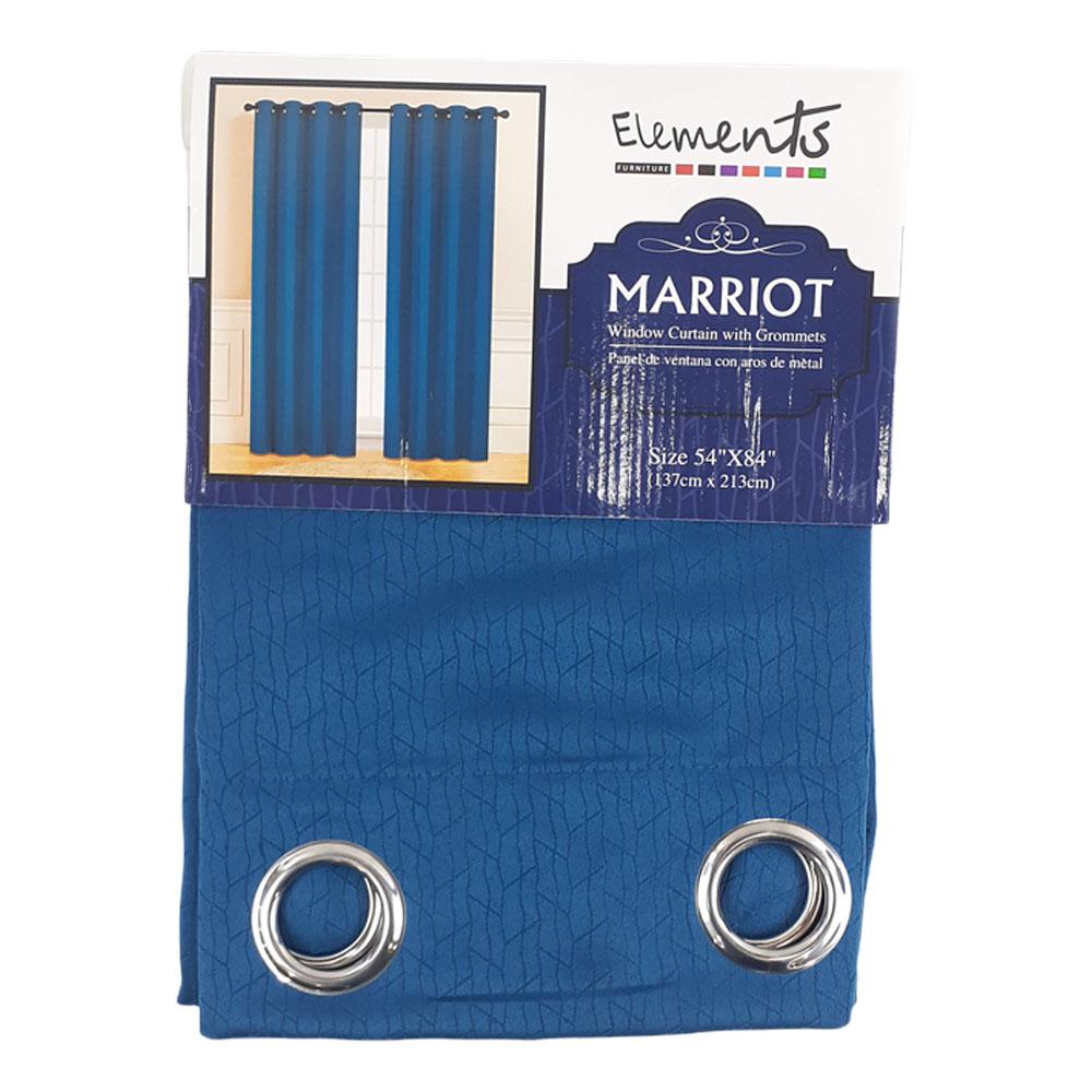 Cortina Elements Furniture Marriot con Aros 54" 84" - Aguamarina Oscuro