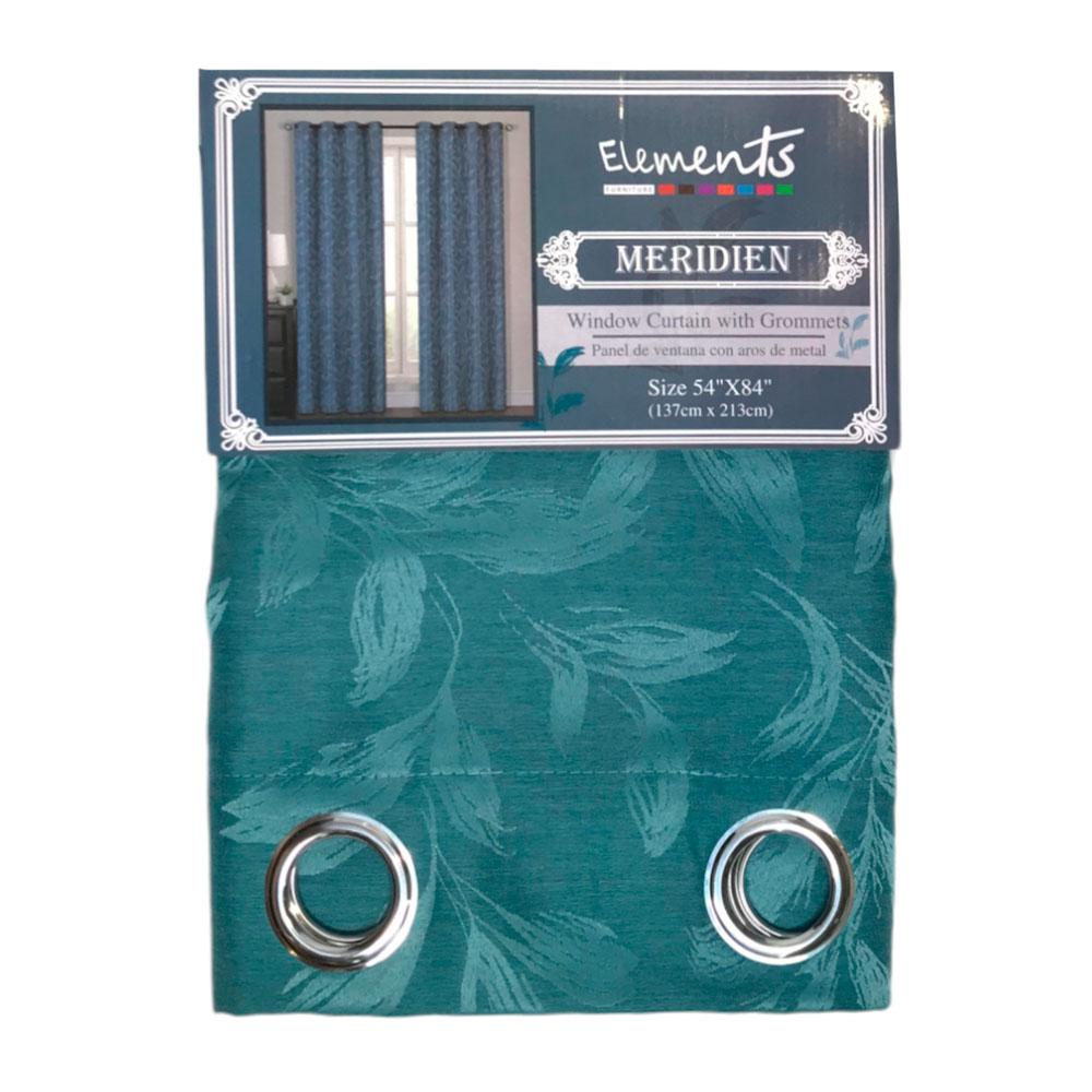 Cortina Elements Furniture Meridien Con Aros 54" x 84" - Aguamarina Oscuro