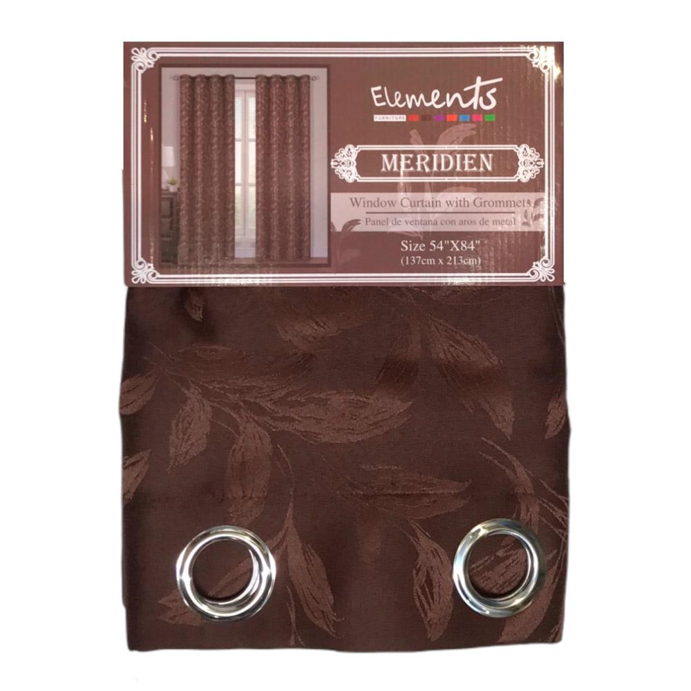 Cortina Elements Furniture Meridien Con Aros 54" x 84" - Chocolate