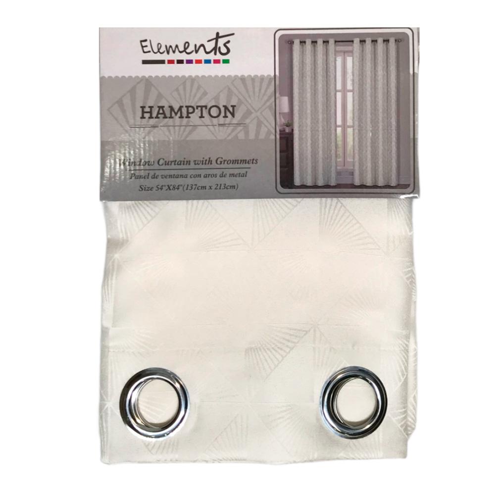 Cortina Elements Furniture Hampton Con Aros de 54" x 84" - Blanco