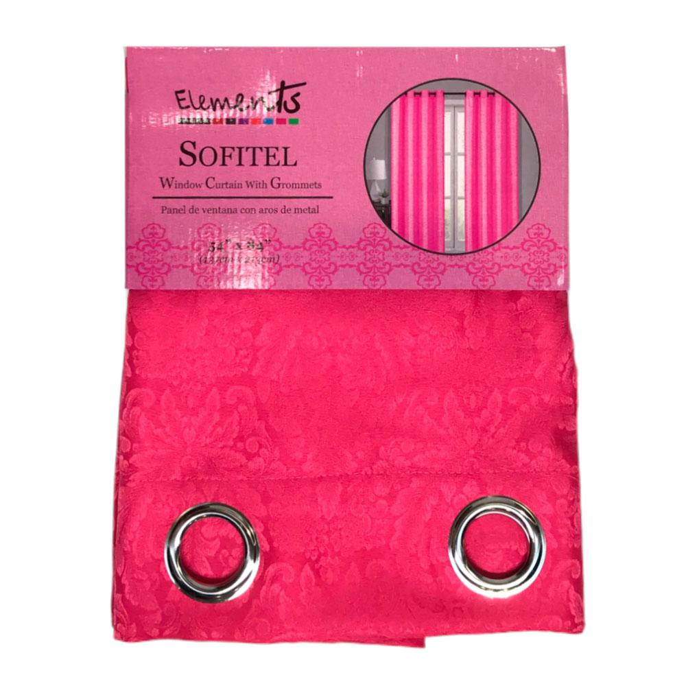 Cortina Elements Furniture Sofitel Con Aros 54" x 84" - Fucsia