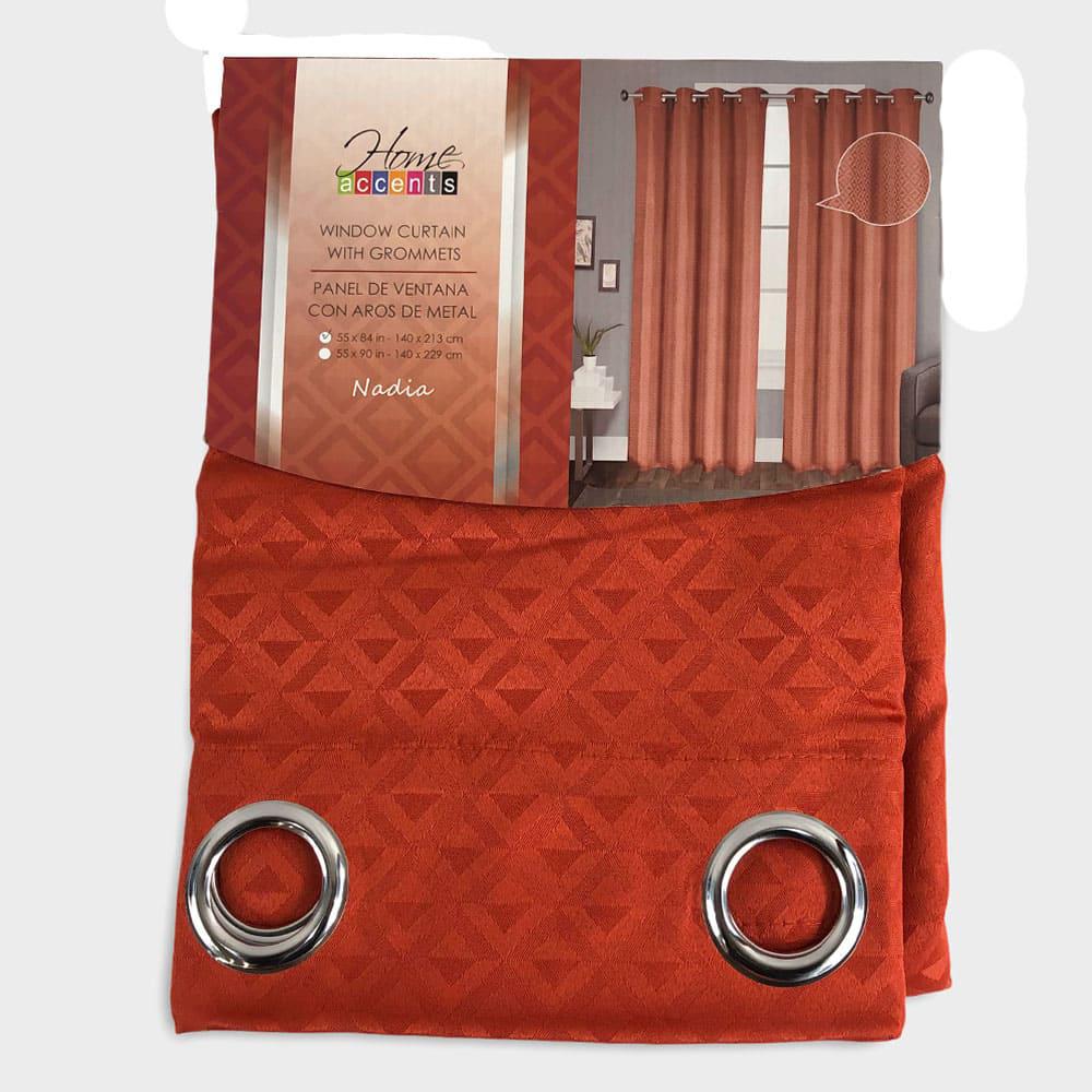 Cortina Home Accents Nadia Con Aros de 54" x 84'' - Naranja