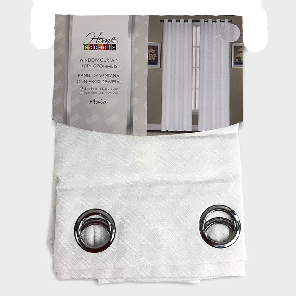 Cortina Maia Home Accents Con Aros de 54" x 84" - Blanco
