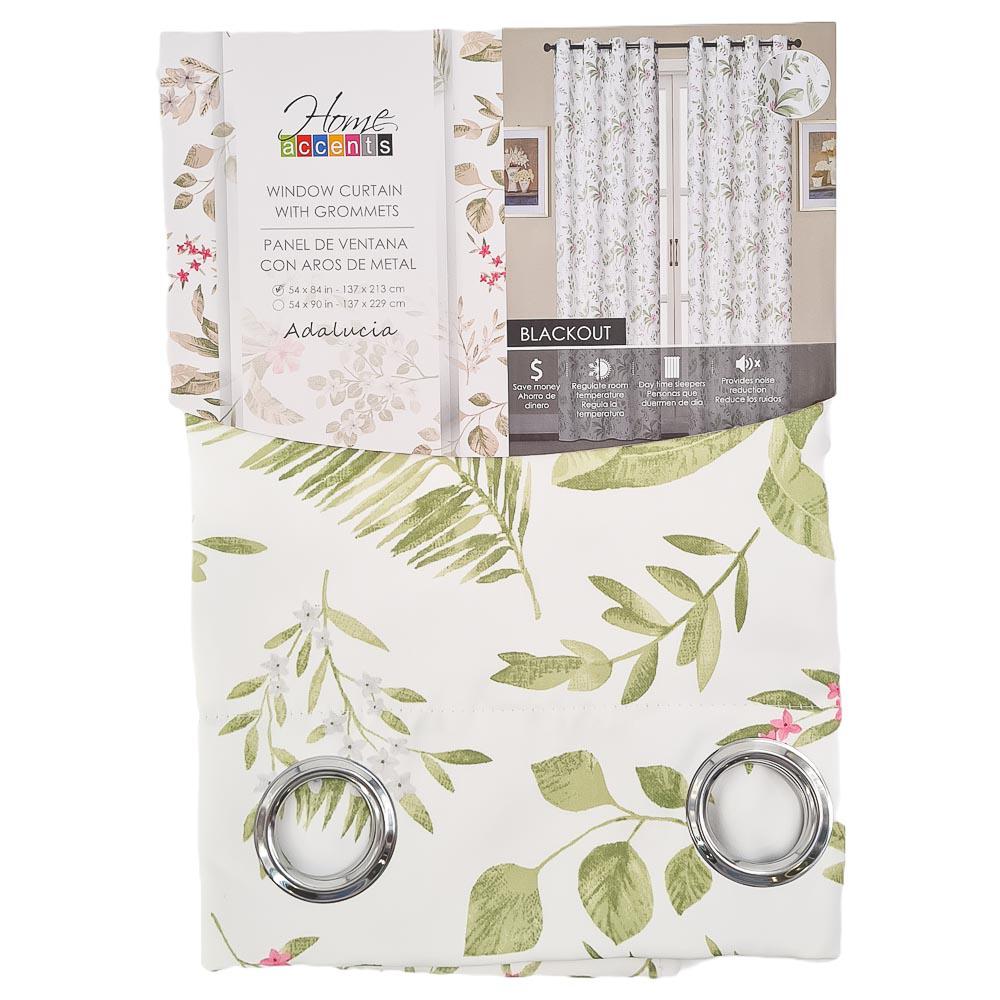 Cortina Adalucia Home Accents Con Aros de 54" x 84" - Verde Claro