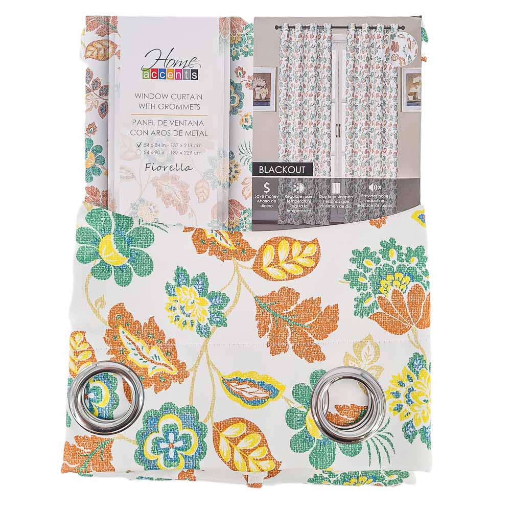 Cortina Home Accents Fiorella Con Aros de 54" x 84" - Naranja Claro