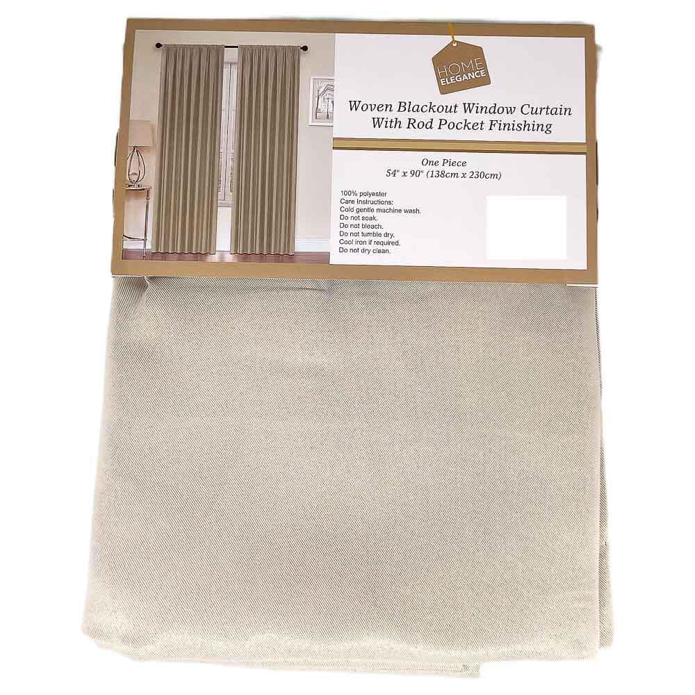 Cortina Rodpocked Con Aros Home Elegance 54'' x 90'' - Trigo