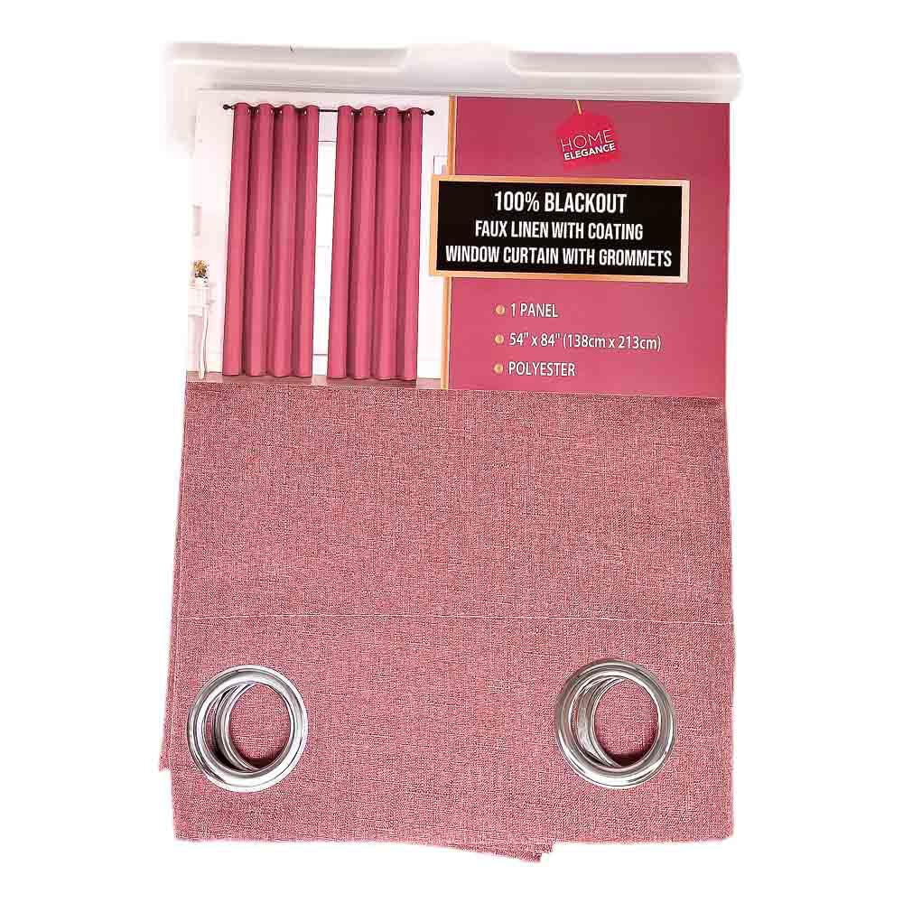 Cortina Blackout Con Aros Home Elegance 54'' x 84'' - Coral Oscuro