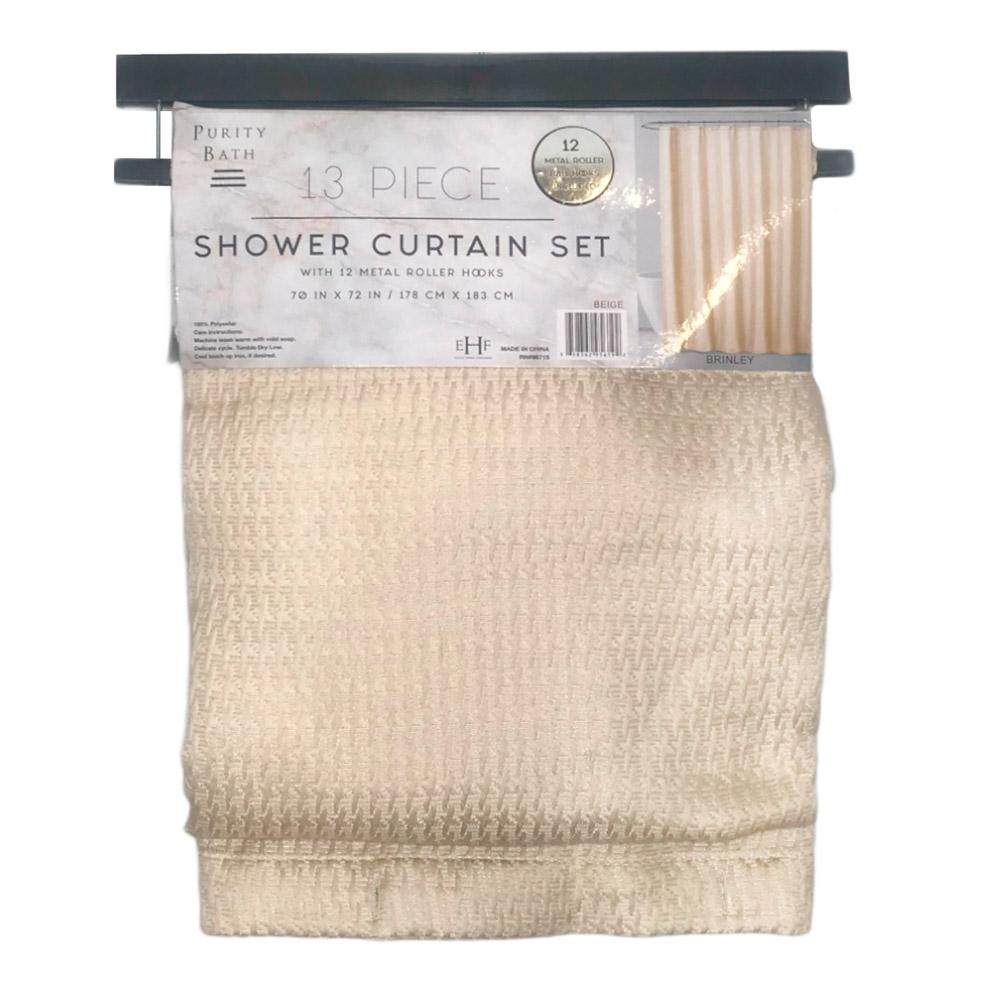 Cortina Para Baño Estex 70" x 72" Con Ganchos