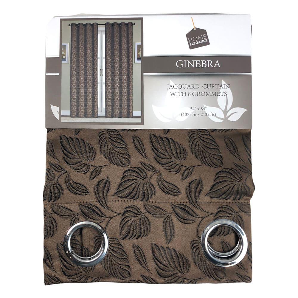 Cortina Home Elegance Ginebra Con Aros 54" x 84" - Chocolate