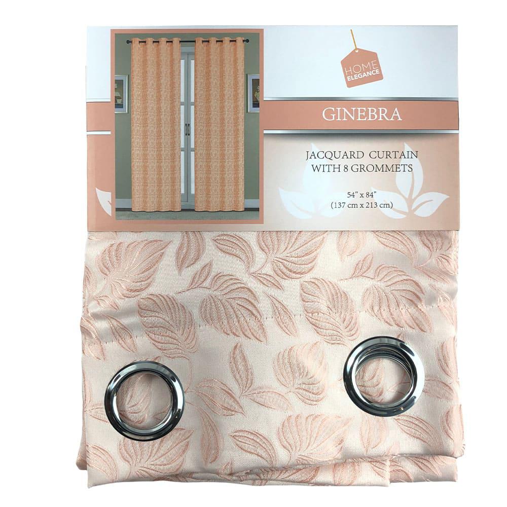 Cortina Home Elegance Ginebra Con Aros 54" x 84" - Durazno