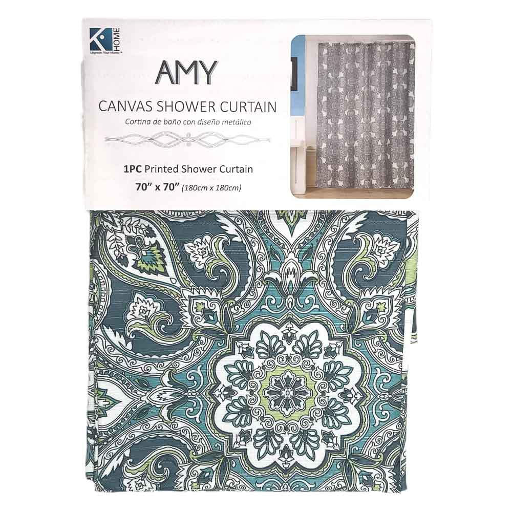Cortina Kashi Home de Baño Amy Estampado 70" x 70"