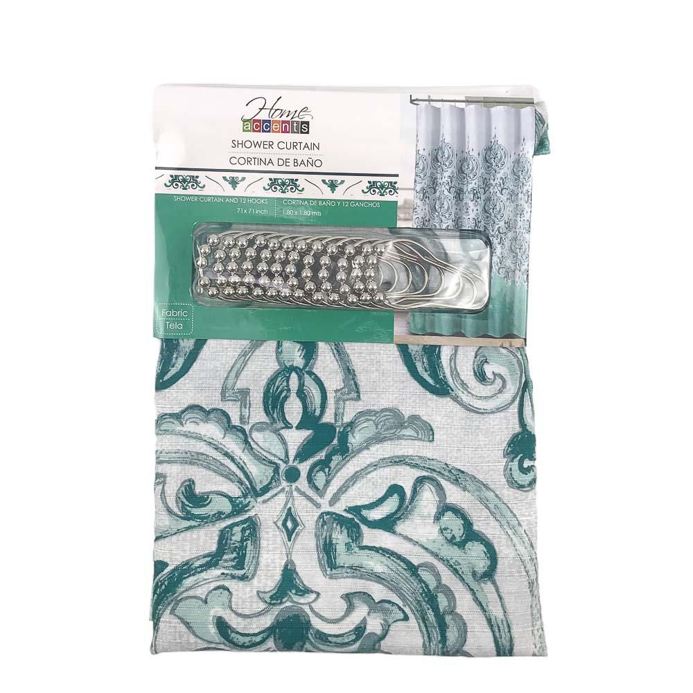 Cortina de Baño Home Accents Estampada 71" x 71"