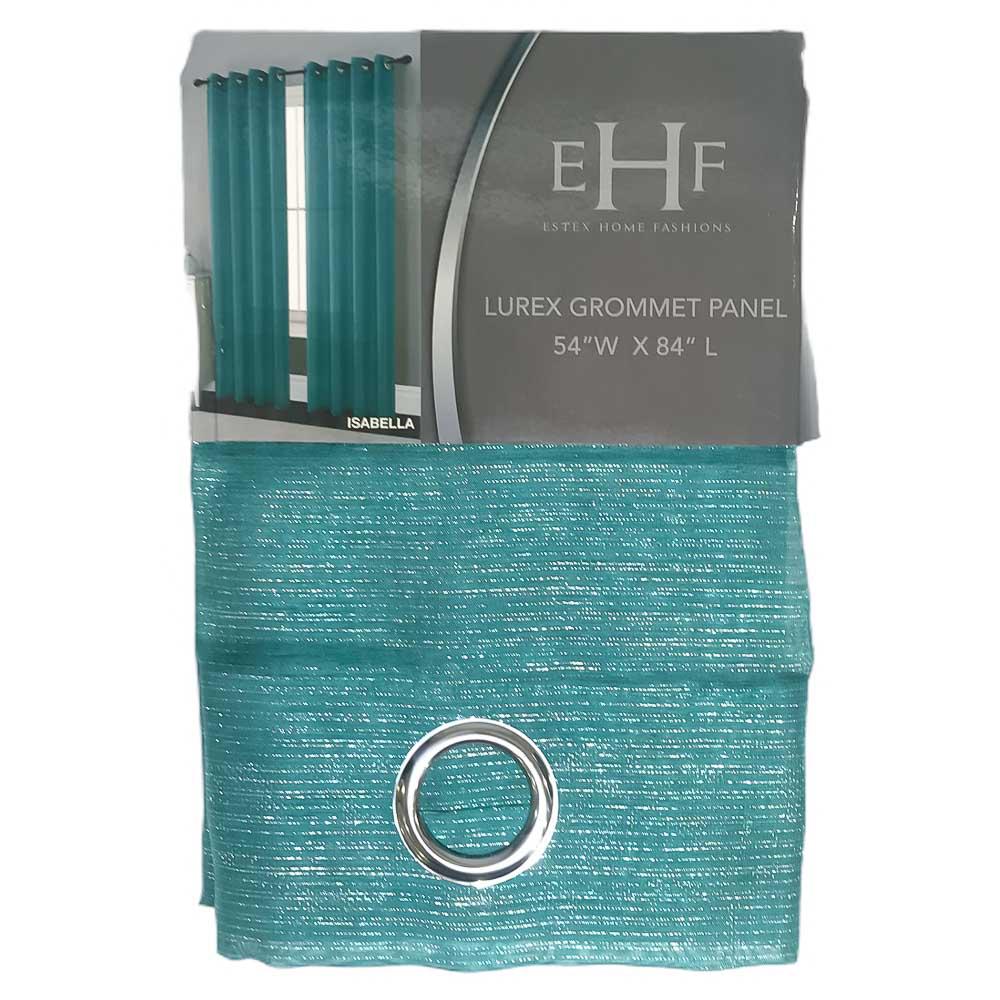 Cortina Estex Isabella Metallic 54" x 84" - Aguamarina Oscuro