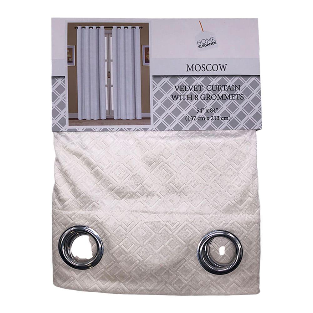 Cortina Home Elegance Moscow Con Aros 54" x 84" - Marfil