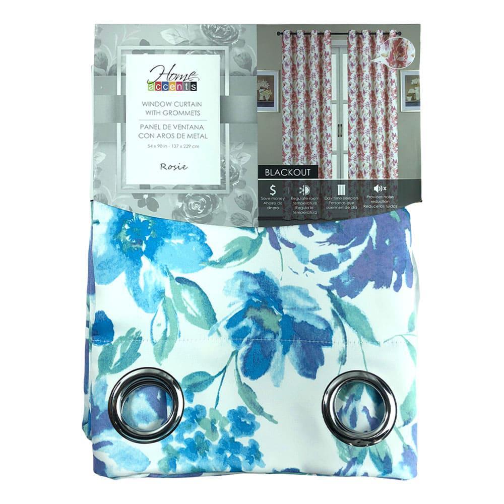 Cortina Home Accents Rosie Blackout 54" x 90" - Azul