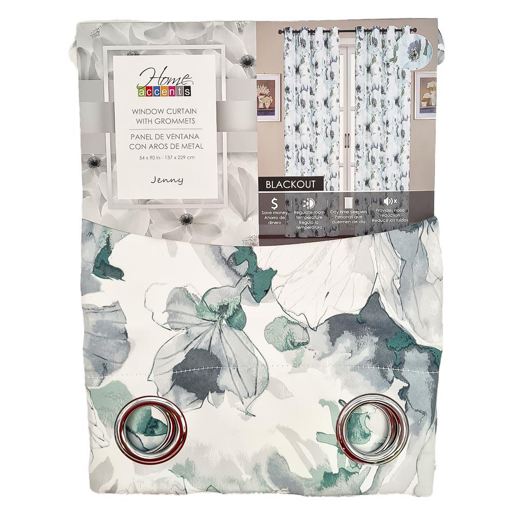 Cortina Home Accents Jenny Blackout Con Aros 54" x 90" - Gris Claro