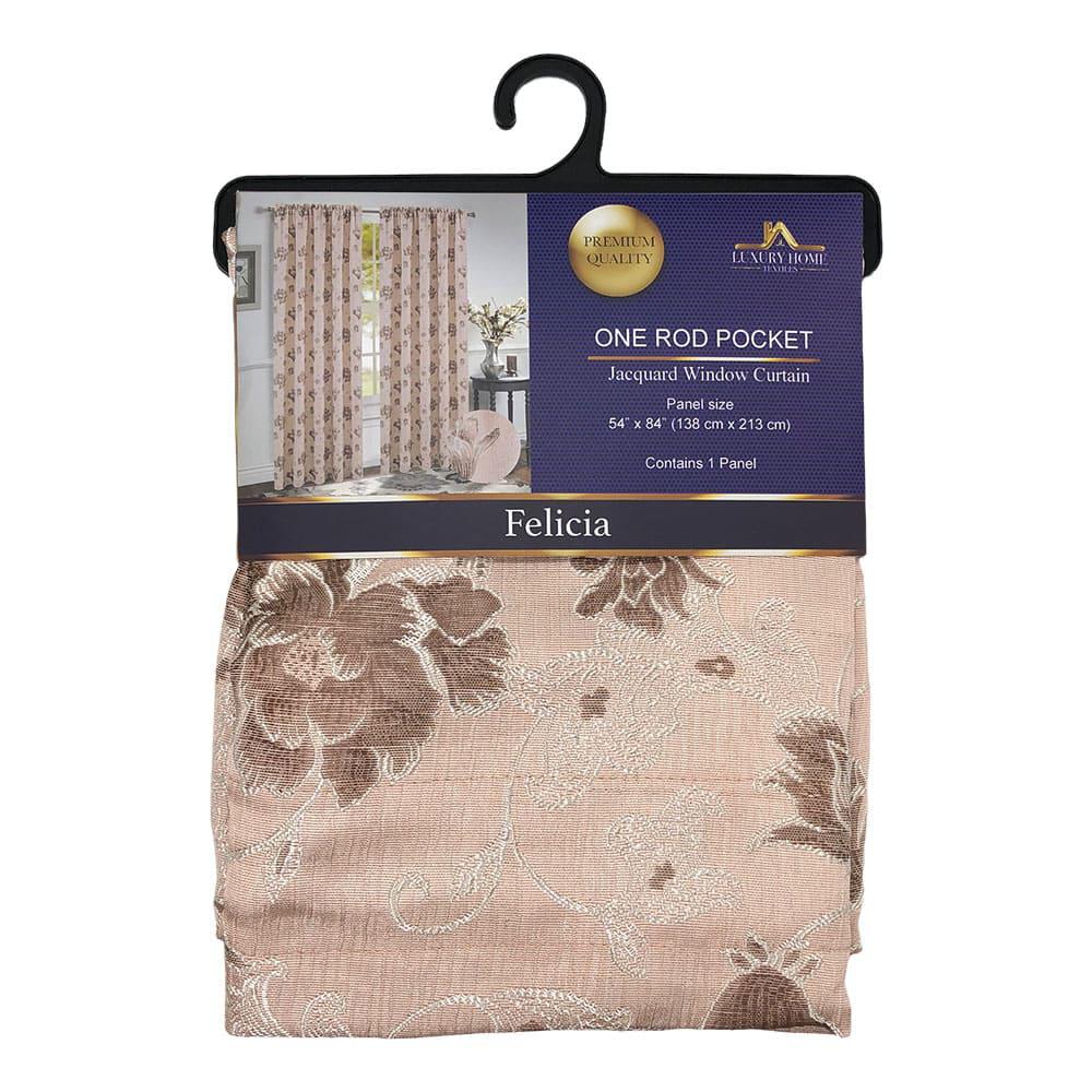 Cortina Luxury Felicia Con Rod Pocket de 54" x 84" - Durazno