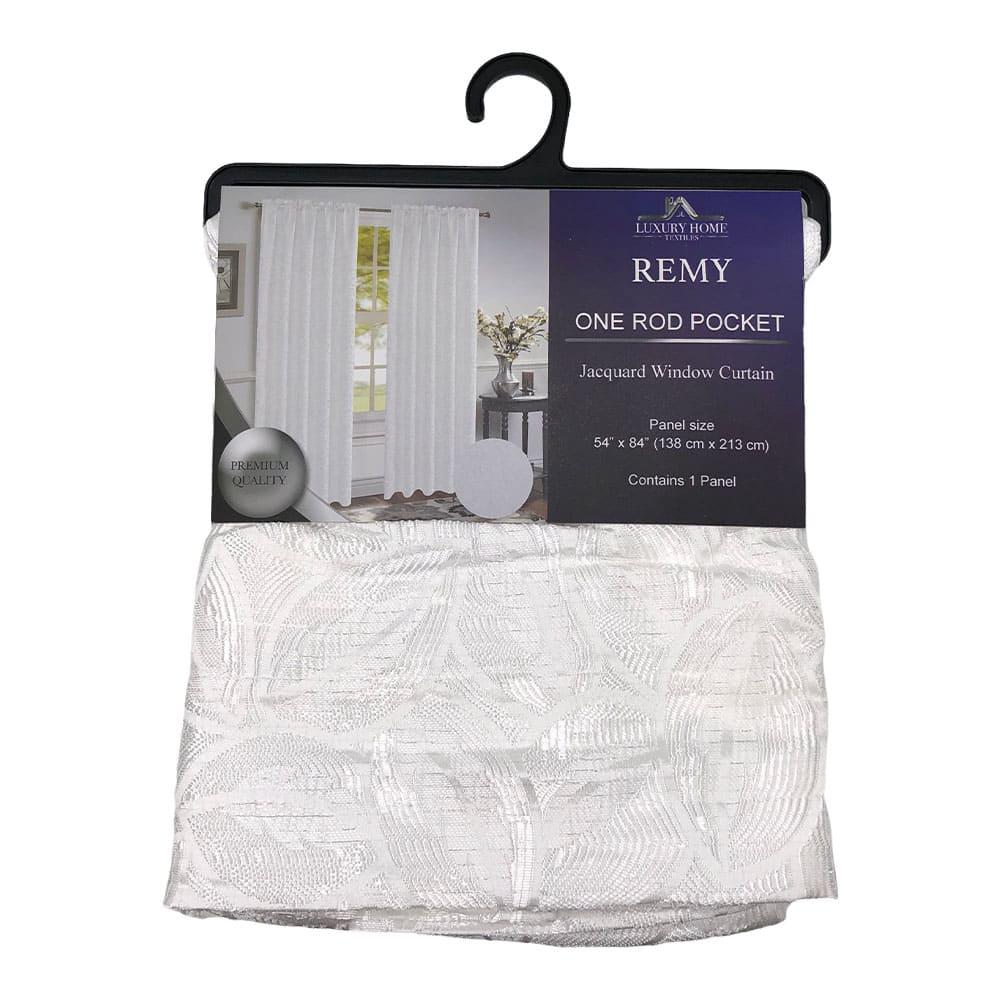 Cortina Luxury Remy Con Rod Pocket de 54" x 84" - Blanco