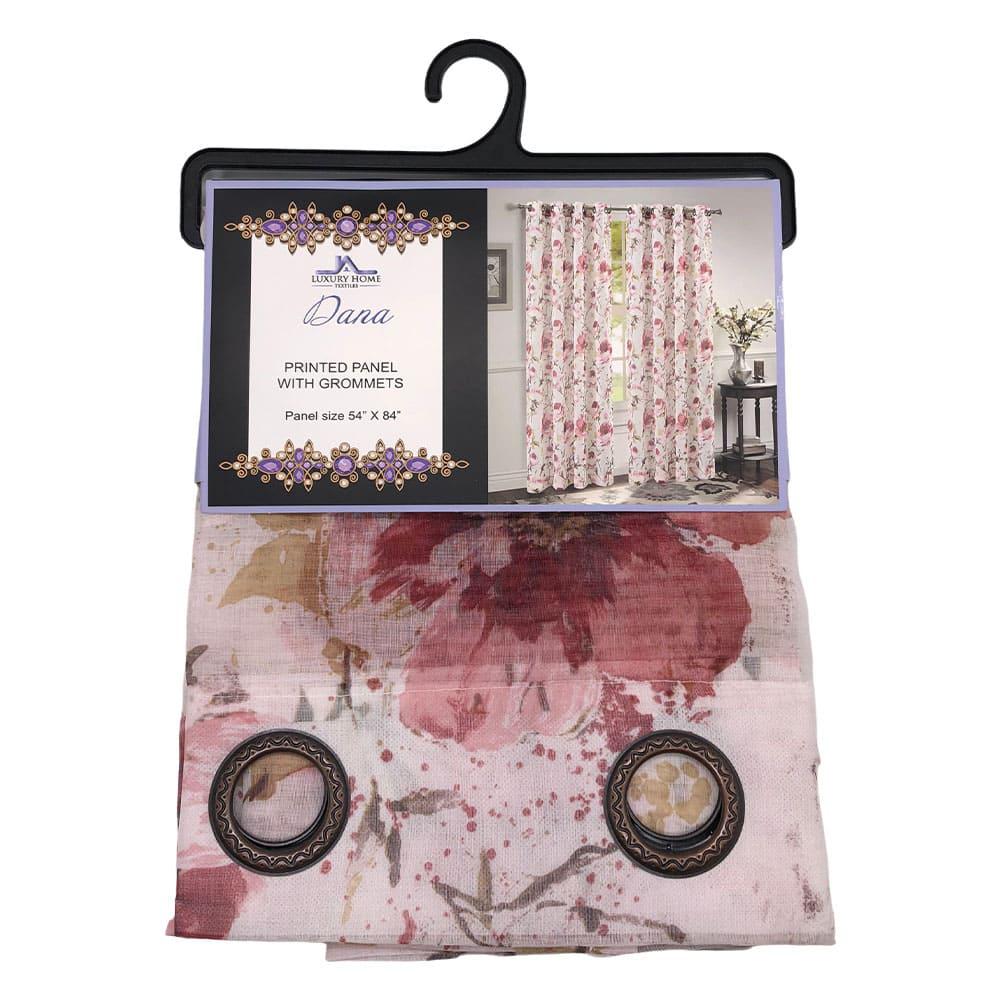 Cortina Luxury Dana Con Aros de 54" x 84" - Rosa Claro