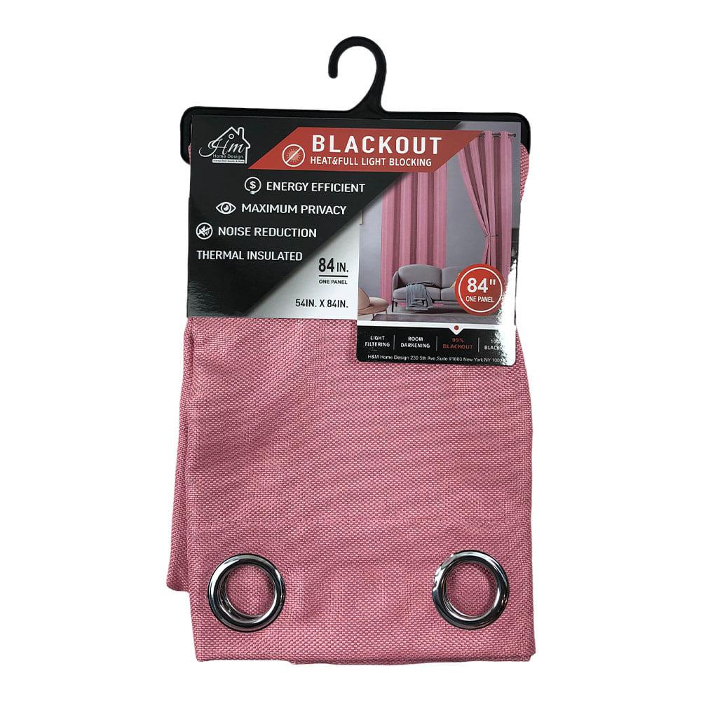 Cortina Blackout Home Design Ariella Con Aros 54" x 84" - Coral Claro