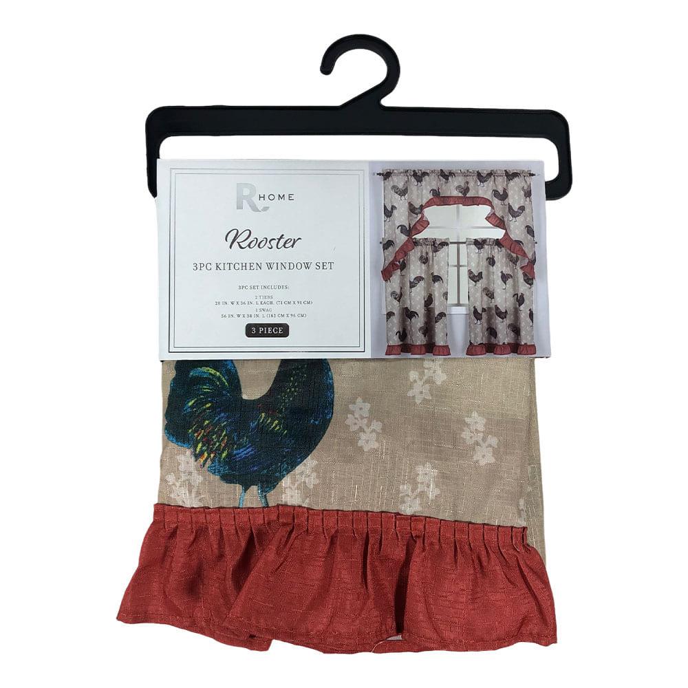 Cortina de Cocina Regal Home Estampada de 56" x 36"