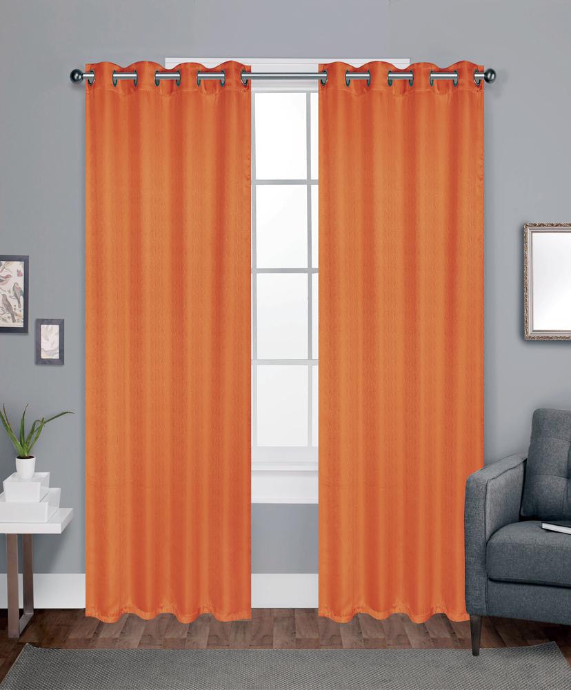 Cortina Adrianna Home Accents Con Aros 54" x 84" - Naranja