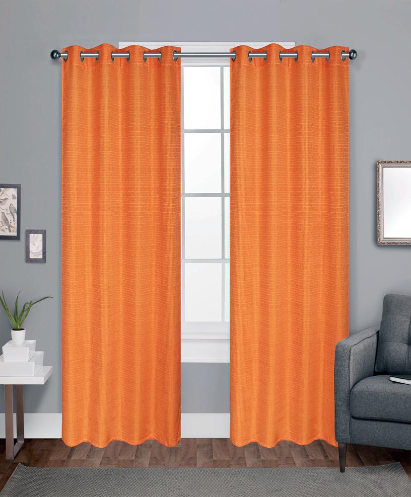 Cortina Jeniffer Home Accents Con Aros 54" x 84" - Naranja