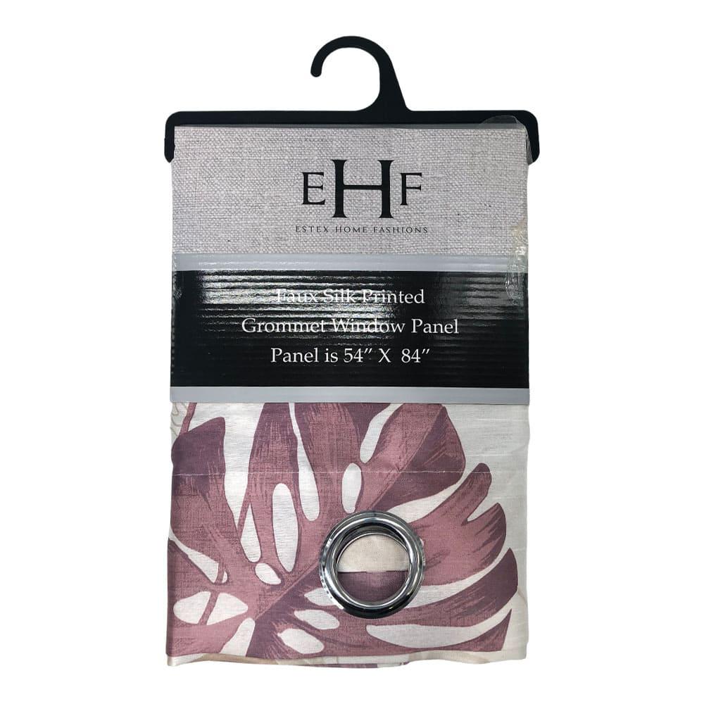 Cortina Estex Leaf Con Aros 54" x 84" - Chocolate